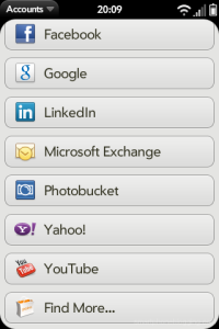 webOS Synergy Accounts