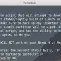 The Update script in action