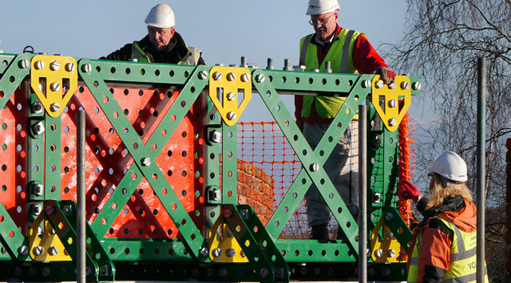 Working on the Meccano Bridge by David Dixon.