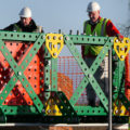Working on the Meccano Bridge by David Dixon.