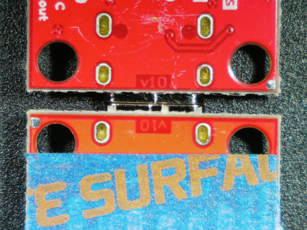 Cover the trace with tape.